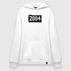 Толстовка-худи оверсайз Черный квадрат 2004, цвет: белый