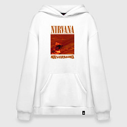 Толстовка-худи оверсайз Nirvana nevermind rad, цвет: белый