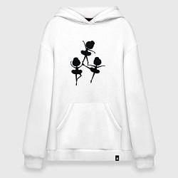 Толстовка-худи оверсайз Вариация меленькой девочки балерины, цвет: белый