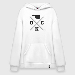 Толстовка-худи оверсайз Map OKC, цвет: белый