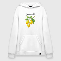 Толстовка-худи оверсайз Limoncello, цвет: белый