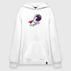 Толстовка-худи оверсайз Spaceman superman, цвет: белый