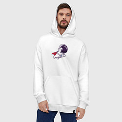 Толстовка-худи оверсайз Spaceman superman, цвет: белый — фото 2