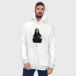 Толстовка-худи оверсайз Bones спортивный стиль, цвет: белый — фото 2