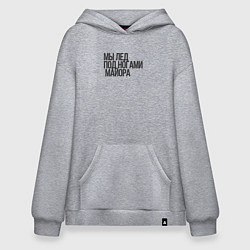 Толстовка-худи оверсайз Мы - лёд Гражданская оборона, цвет: меланж