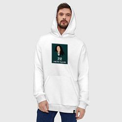Толстовка-худи оверсайз Squid game 212, цвет: белый — фото 2