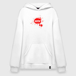 Толстовка-худи оверсайз Blood Dexter, цвет: белый
