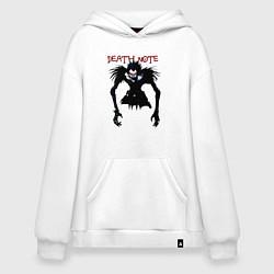 Толстовка-худи оверсайз Death note Ryuk - темный, цвет: белый