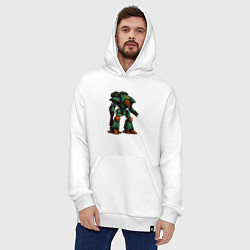 Толстовка-худи оверсайз Имперский мощный титан, цвет: белый — фото 2