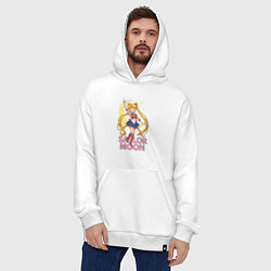 Толстовка-худи оверсайз Sailor Moon, цвет: белый — фото 2
