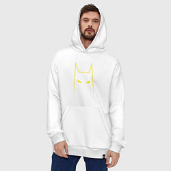 Толстовка-худи оверсайз Batman minimalism, цвет: белый — фото 2