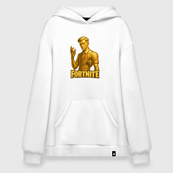 Толстовка-худи оверсайз Золотой Мидас Fortnite, цвет: белый