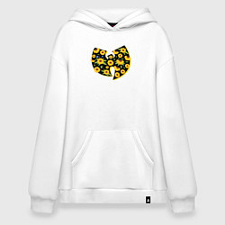 Толстовка-худи оверсайз Wu-Tang flowers, цвет: белый