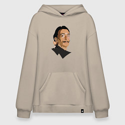 Толстовка-худи оверсайз Дали, цвет: миндальный