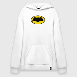 Толстовка-худи оверсайз Я тёмный рыцарь, цвет: белый