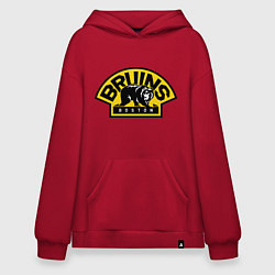 Толстовка-худи оверсайз HC Boston Bruins Label, цвет: красный