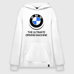 Толстовка-худи оверсайз BMW Driving Machine, цвет: белый