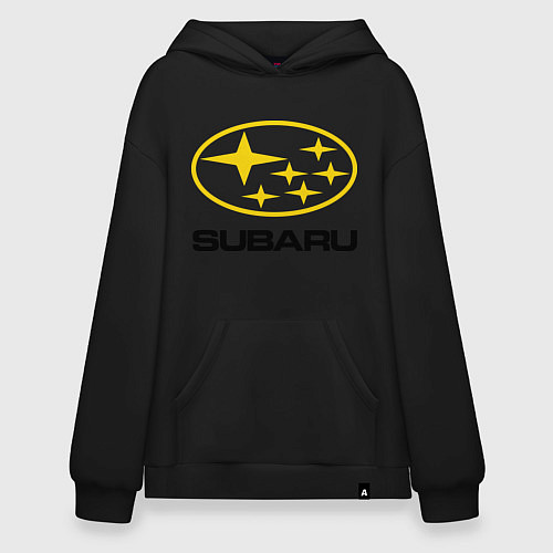 Худи оверсайз Subaru Logo / Черный – фото 1