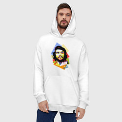 Толстовка-худи оверсайз Che Guevara Art, цвет: белый — фото 2