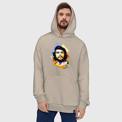 Толстовка-худи оверсайз Che Guevara Art, цвет: миндальный — фото 2