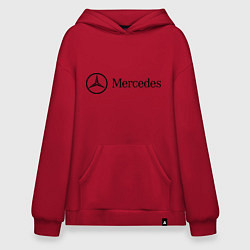Толстовка-худи оверсайз Mercedes Logo, цвет: красный