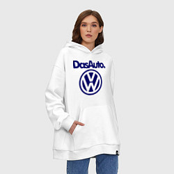 Толстовка-худи оверсайз Volkswagen Das Auto, цвет: белый — фото 2