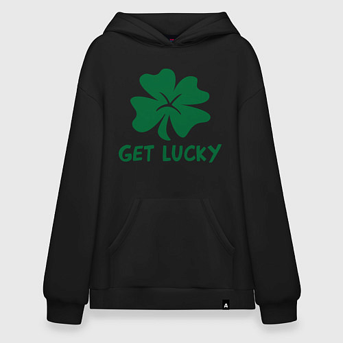 Худи оверсайз Get lucky / Черный – фото 1