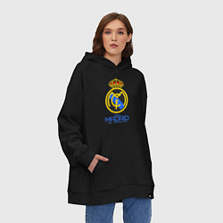 Толстовка-худи оверсайз Real Madrid, цвет: черный — фото 2