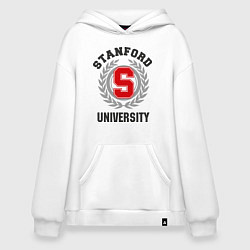 Толстовка-худи оверсайз Stanford University, цвет: белый