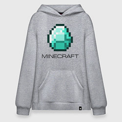 Толстовка-худи оверсайз Minecraft Diamond, цвет: меланж