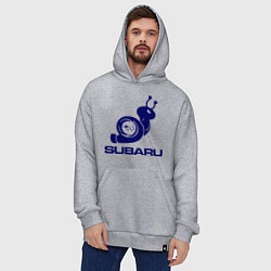 Толстовка-худи оверсайз Subaru, цвет: меланж — фото 2