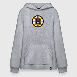 Толстовка-худи оверсайз Boston Bruins, цвет: меланж