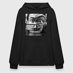 Толстовка-худи оверсайз Абстракция Дали, цвет: черный