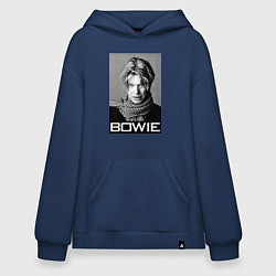 Толстовка-худи оверсайз Bowie Legend, цвет: тёмно-синий