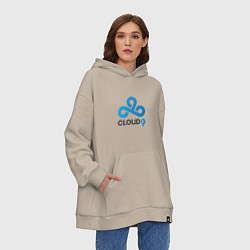 Толстовка-худи оверсайз Cloud9, цвет: миндальный — фото 2