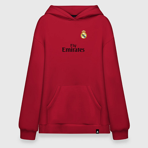 Худи оверсайз Real Madrid: Fly Emirates / Красный – фото 1