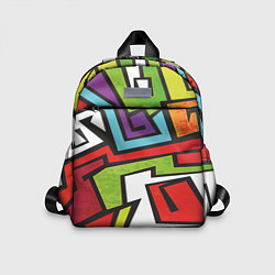 Детский рюкзак Цветные граффити, цвет: 3D-принт
