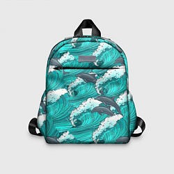 Детский рюкзак Лазурные дельфины, цвет: 3D-принт