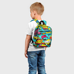 Детский рюкзак Кислотный поп-арт, цвет: 3D-принт — фото 2