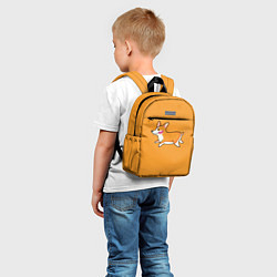 Детский рюкзак Бегущий корги, цвет: 3D-принт — фото 2