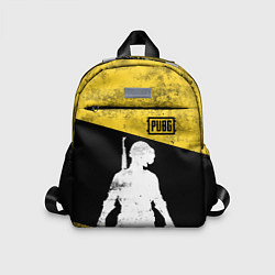 Детский рюкзак PUBG: Yellow Grunge, цвет: 3D-принт