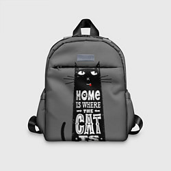 Детский рюкзак Дом там, где твой кот, цвет: 3D-принт