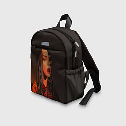Детский рюкзак Billie Eilish: Red Head, цвет: 3D-принт — фото 2