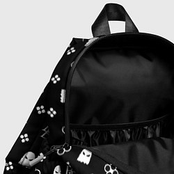 Детский рюкзак Billie Eilish: Black Pattern, цвет: 3D-принт — фото 2