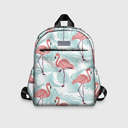 Детский рюкзак Узор фламинго и тропических растений, цвет: 3D-принт
