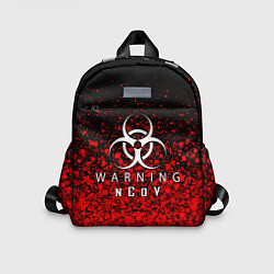 Детский рюкзак Warning NCoV, цвет: 3D-принт