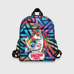 Детский рюкзак Unicorn Power Единорог, цвет: 3D-принт