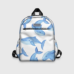 Детский рюкзак Косяк китов, цвет: 3D-принт