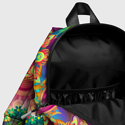 Детский рюкзак Психоделия Яркая, цвет: 3D-принт — фото 2