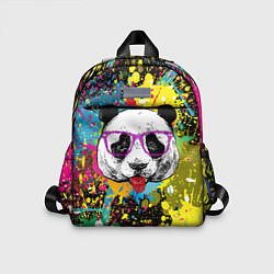 Детский рюкзак Панда хипстер в брызгах краски